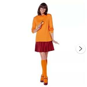 Orange and Red Women's Costume Set